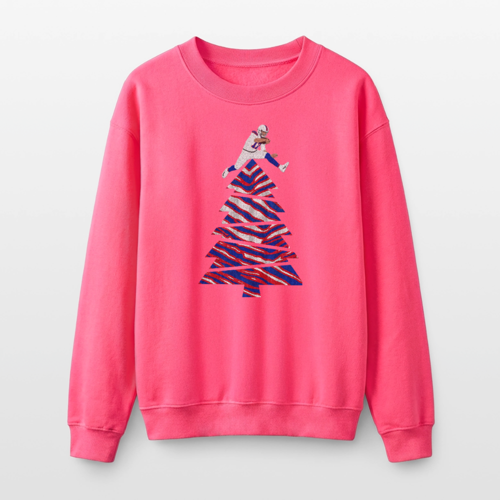 Kids' Christmas Crewneck Sweatshirt - neon pink