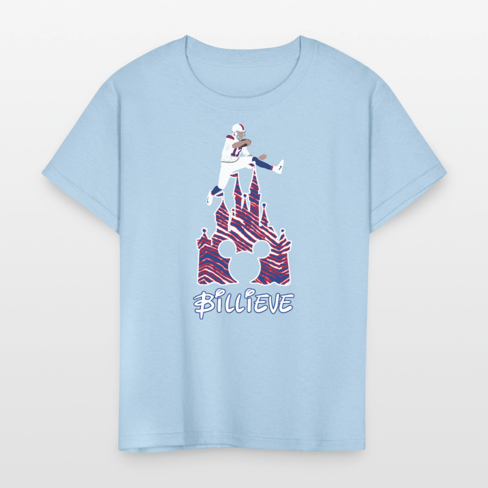 Kids' T-Shirt | Castle - powder blue