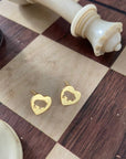 Mini Bison Heart Earrings
