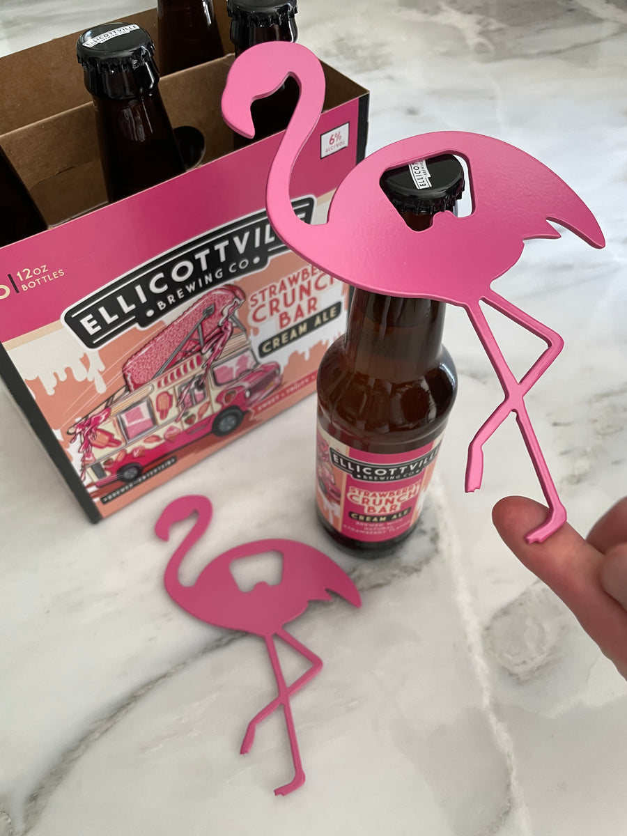 Flamingo Bottle Opener Magnet