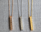 Engraved Necklace Buffalo Coordinates