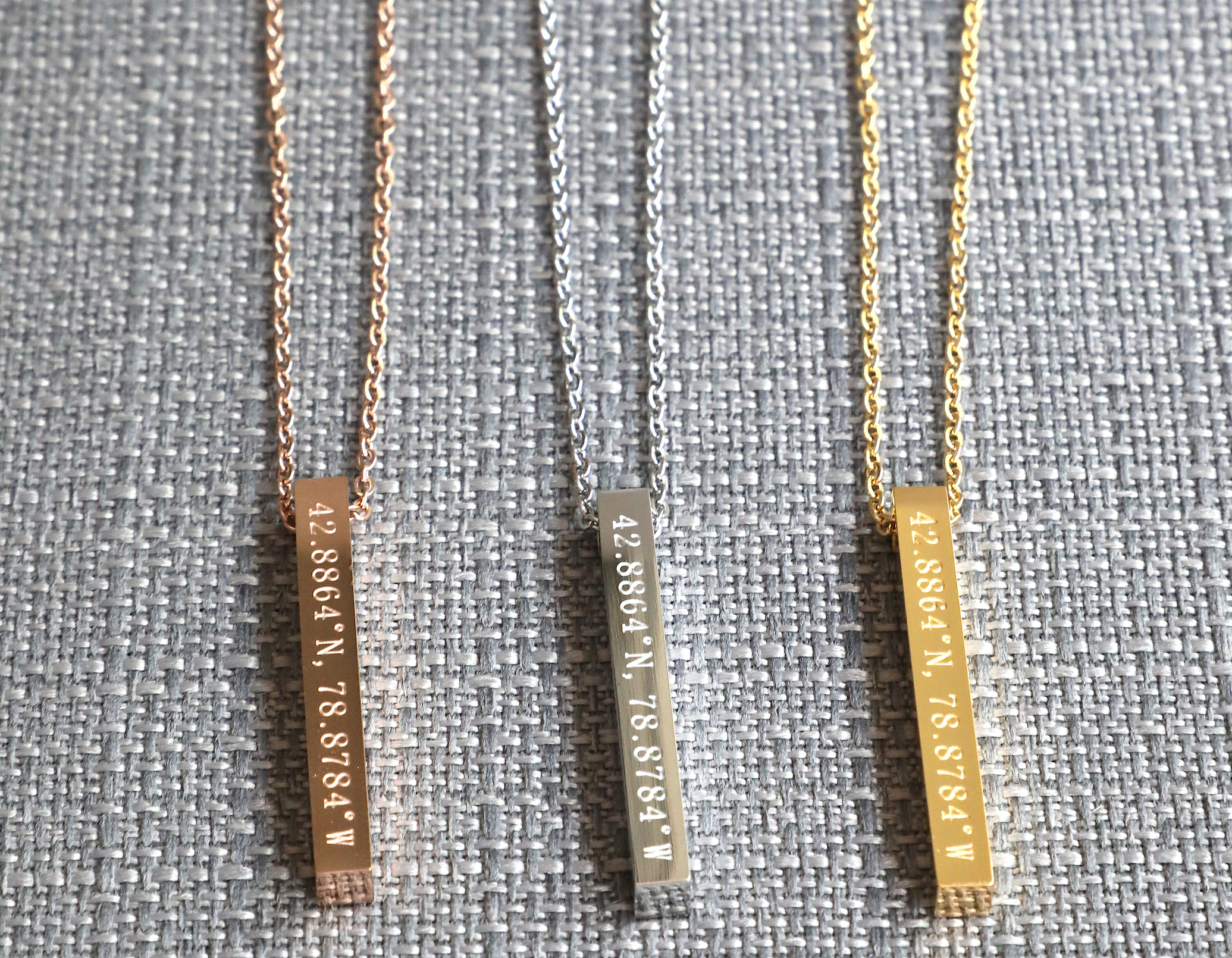 Engraved Necklace Buffalo Coordinates
