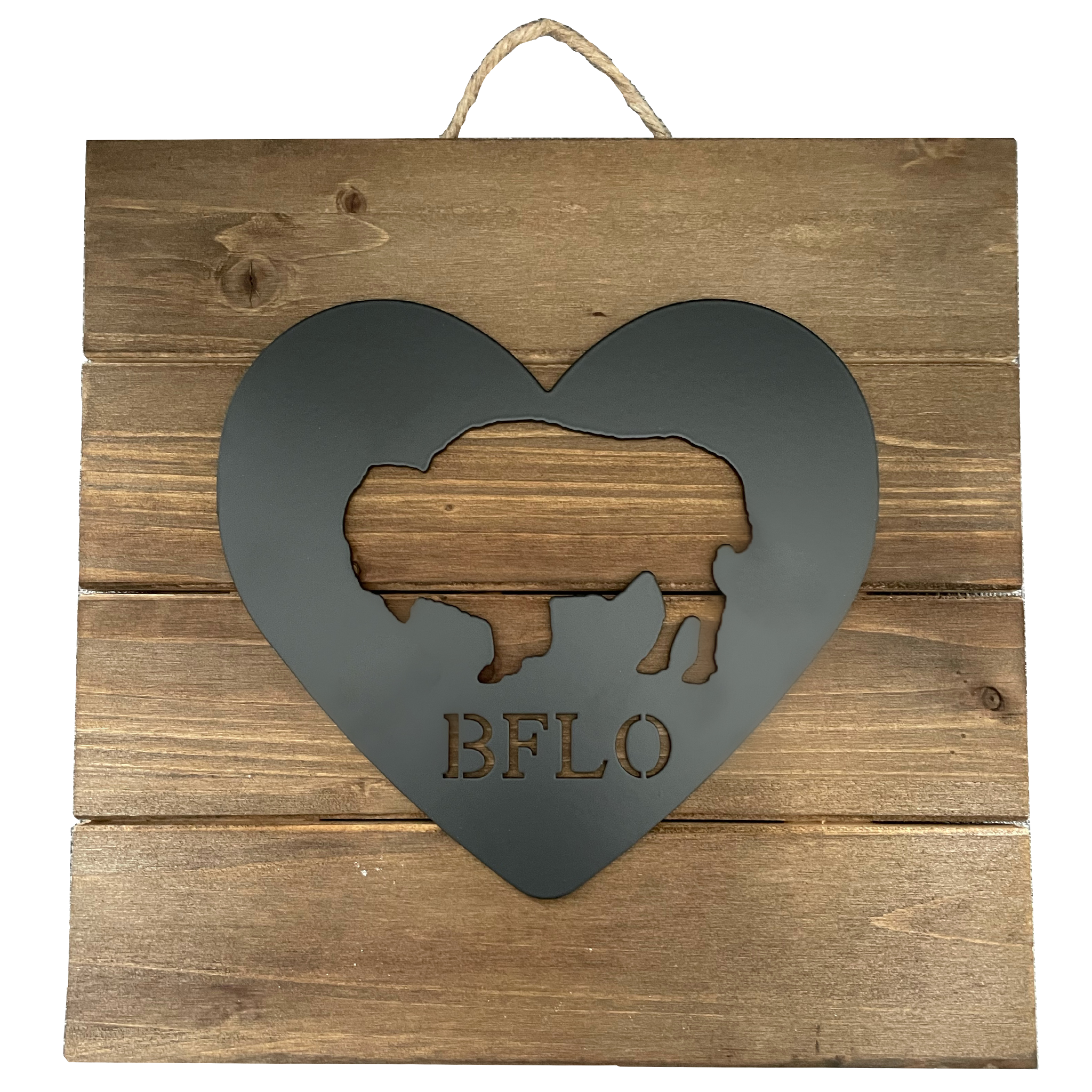 Heart Bison Wall Art
