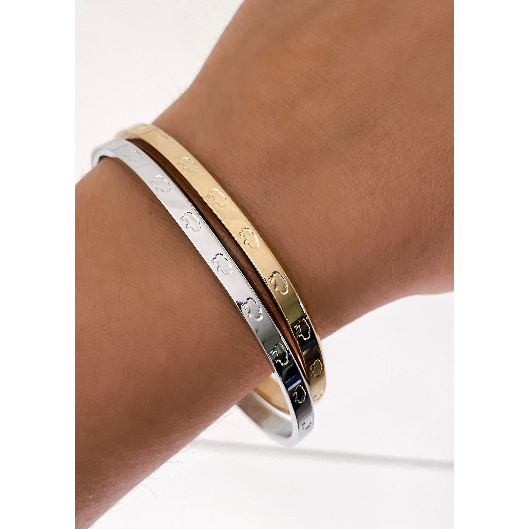 Mini Bison Engraved Bangle